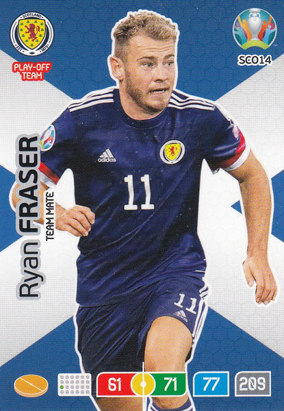 #SCO14 Ryan Fraser (Scotland) Adrenalyn XL Euro 2020