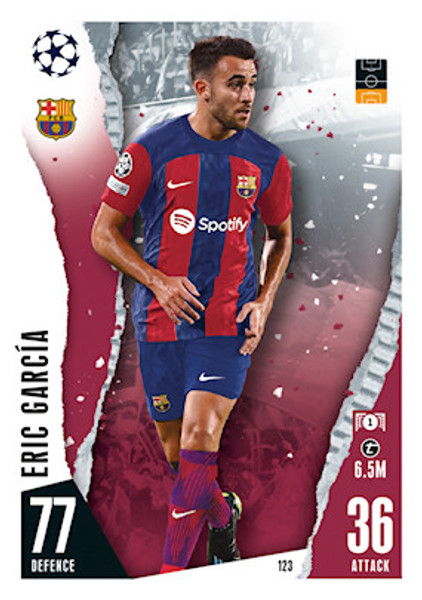 #123 Eric Garcia (FC Barcelona) Match Attax Champions League 2023/24