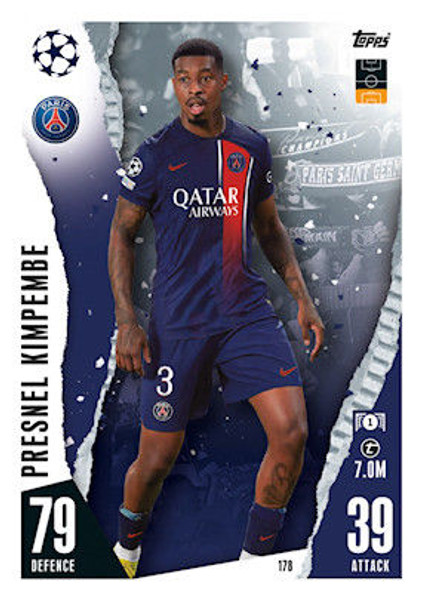 #178 Presnel Kimpembe (Paris Saint-Germain) Match Attax Champions League 2023/24