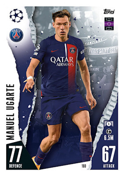 #180 Manuel Ugarte (Paris Saint-Germain) Match Attax Champions League 2023/24