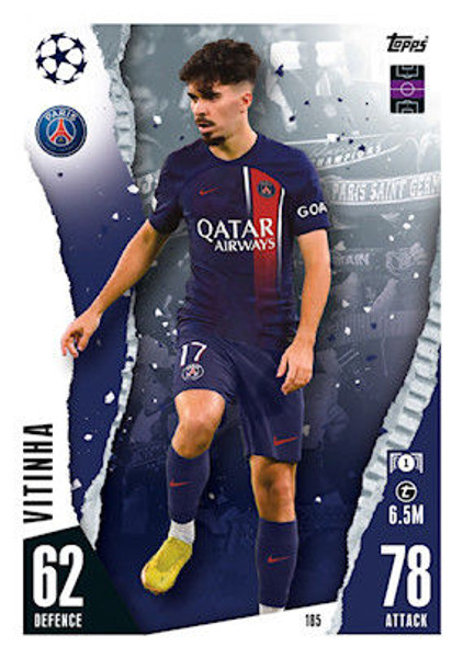 #185 Vitinha (Paris Saint-Germain) Match Attax Champions League 2023/24