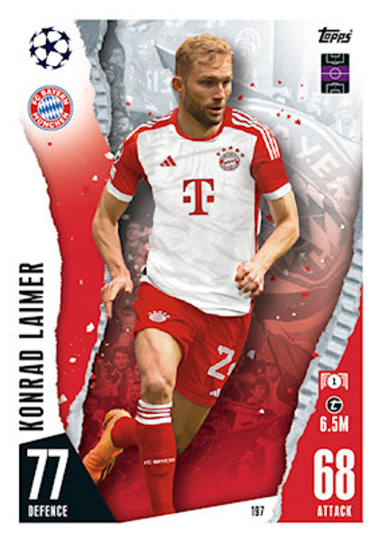 #197 Konrad Laimer (FC Bayern München) Match Attax Champions League 2023/24