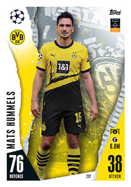 #212 Mats Hummels (Borussia Dortmund) Match Attax Champions League 2023/24