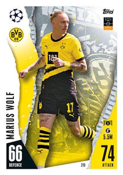 #215 Marius Wolf (Borussia Dortmund) Match Attax Champions League 2023/24