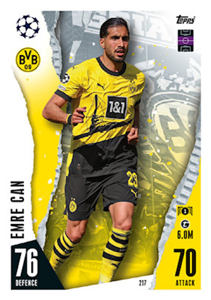 #217 Emre Can (Borussia Dortmund) Match Attax Champions League 2023/24