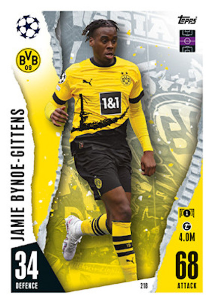 #218 Jamie Bynoe-Gittins (Borussia Dortmund) Match Attax Champions League 2023/24