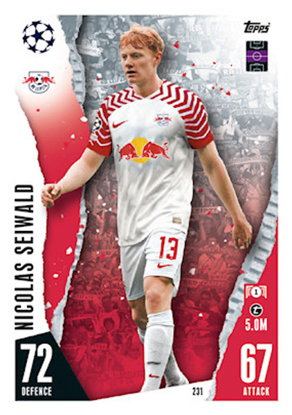 #231 Nicolas Seiwald (RB Leipzig) Match Attax Champions League 2023/24