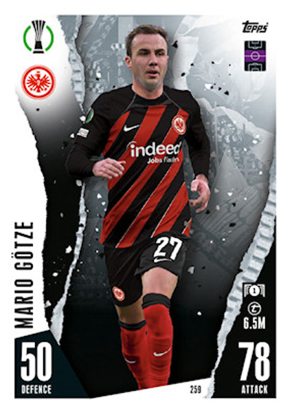 #259 Mario Gotze (Eintracht Frankfurt) Match Attax Champions League 2023/24