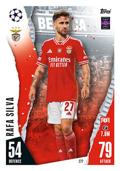 #277 Rafa Silva (SL Benfica) Match Attax Champions League 2023/24