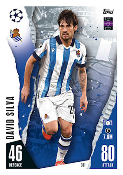 #301 David Silva (Real Sociedad de Fútbol) Match Attax Champions League 2023/24