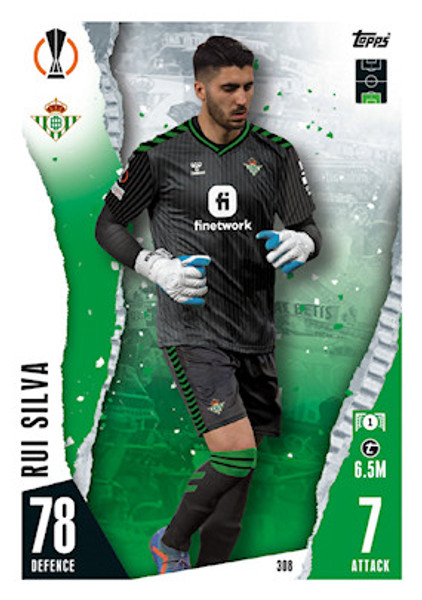 #308 Rui Silva (Real Betis Balompié) Match Attax Champions League 2023/24
