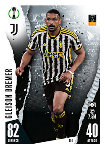 #364 Gleison Bremer (Juventus) Match Attax Champions League 2023/24
