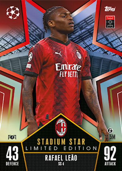 #SS4 Rafael Leão (AC Milan) Match Attax Champions League 2023/24 STADIUM STAR