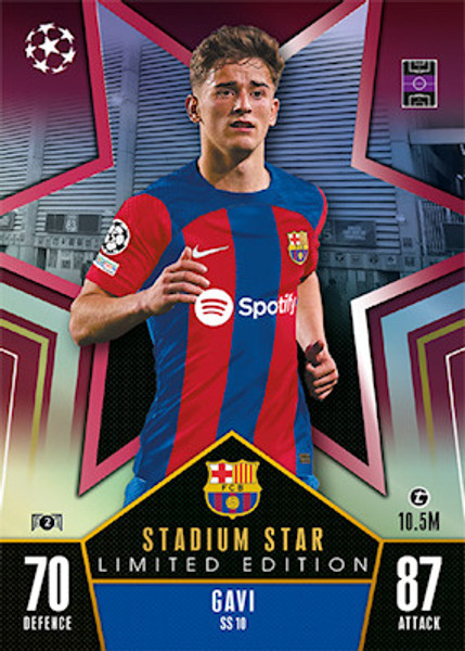 #SS10 Gavi (FC Barcelona) Match Attax Champions League 2023/24 STADIUM STAR