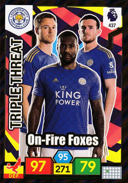 #437 On-Fire Foxes (Leicester City) Adrenalyn XL Premier League 2019/20 TRIPLE THREAT