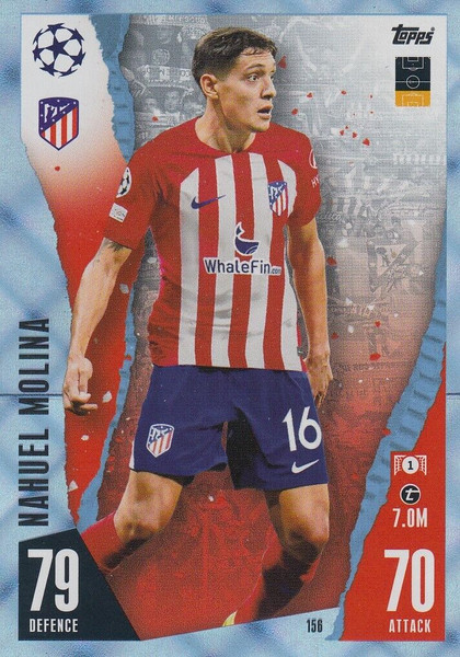 #156 Manuel Molina (Atlético de Madrid) Match Attax Champions League 2023/24  CRYSTAL PARALLEL