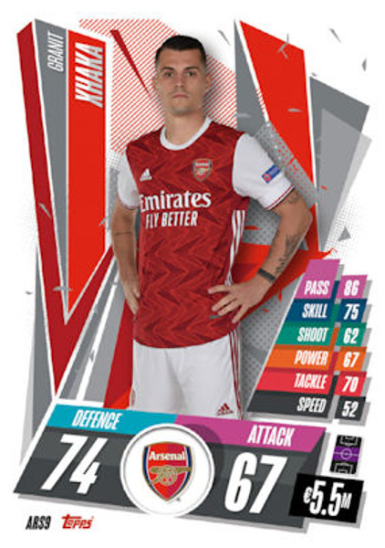 #ARS9 Granit Xhaka (Arsenal) Match Attax 2020/21 UPDATE CARD