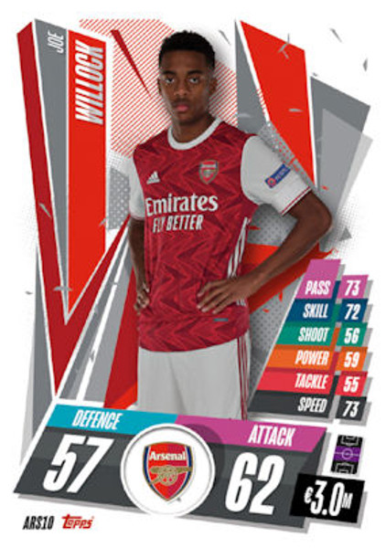 #ARS10 Joe Willock (Arsenal) Match Attax 2020/21 UPDATE CARD