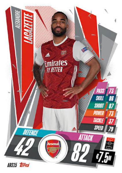 #ARS15 Alexandre Lacazette (Arsenal) Match Attax 2020/21 UPDATE CARD