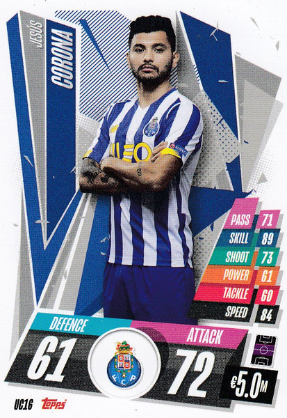 #UC16 Jesús Corona (FC Porto) Match Attax 2020/21 UPDATE CARD