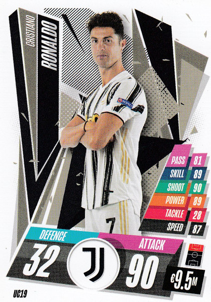 #UC19 Cristiano Ronaldo (Juventus) Match Attax 2020/21 UPDATE CARD