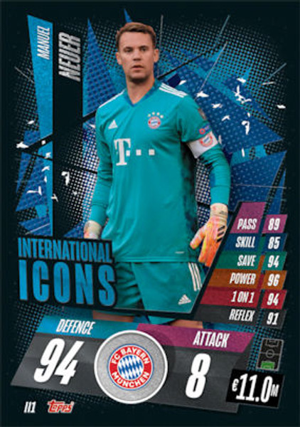 #II1 Manuel Neuer (FC Bayern München) Match Attax Champions League 2020/21 INTERNATIONAL ICONS