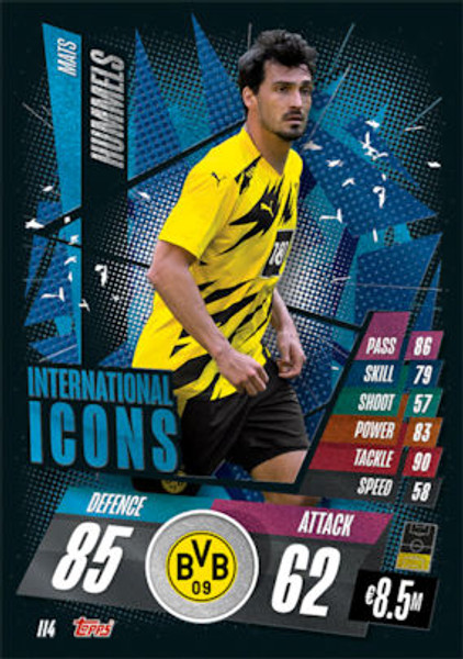 #II4 Mats Hummels (Borussia Dortmund) Match Attax Champions League 2020/21 INTERNATIONAL ICONS