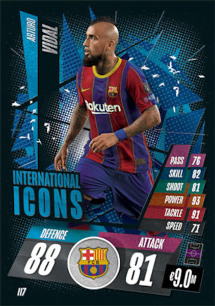#II7 Arturo Vidal (FC Barcelona) Match Attax Champions League 2020/21 INTERNATIONAL ICONS