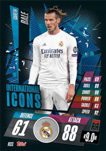 #II11 Gareth Bale (Real Madrid CF) Match Attax Champions League 2020/21 INTERNATIONAL ICONS