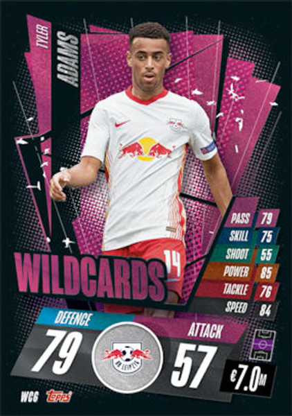 #WC6 Tyler Adams (RB Leipzig) Match Attax Champions League 2020/21 WILDCARDS