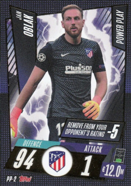 #PP2 Jan Oblak (Atletico de Madrid) Match Attax Champions League 2020/21 POWER PLAY