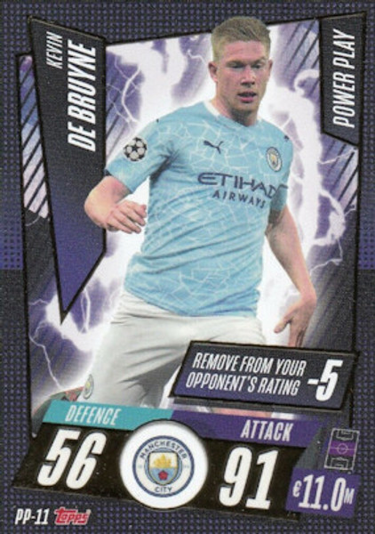 #PP11 Kevin De Bruyne (Manchester City) Match Attax Champions League 2020/21 POWER PLAY