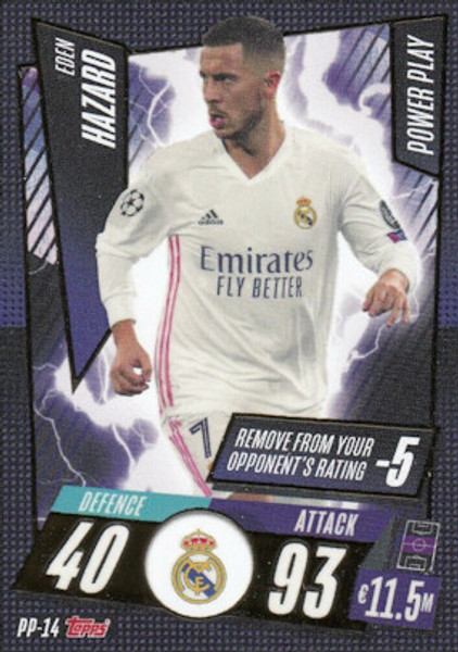 #PP14 Eden Hazard (Real Madrid CF) Match Attax Champions League 2020/21 POWER PLAY