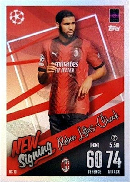 #NS13 Ruben Loftus-Cheek (AC Milan) Match Attax Champions League 2023/24 NEW SIGNING