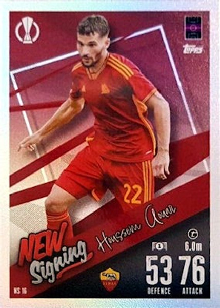 #NS16 Houssem Aouar (AS Roma) Match Attax Champions League 2023/24 NEW SIGNING