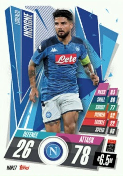 #NAP17 Lorenzo Insigne (SSC Napoli) Match Attax 2020/21 ITALIAN EXCLUSIVE RELEASE