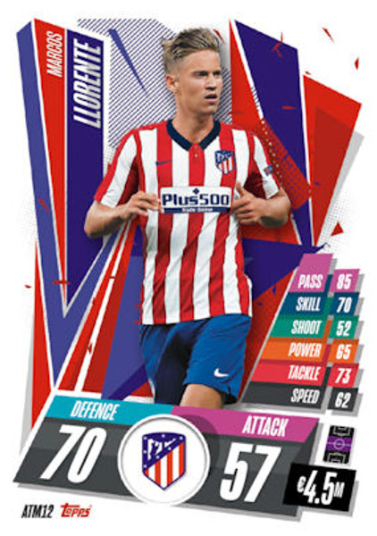 #ATM12 Marcos Llorente (Atletico de Madrid) Match Attax 2020/21 SPANISH EXCLUSIVE RELEASE