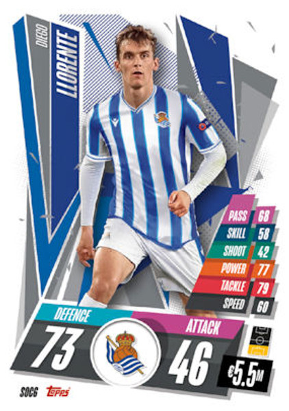 #SOC6 Diego Llorente (Real Sociedad de Fútbol) Match Attax 2020/21 SPANISH EXCLUSIVE RELEASE