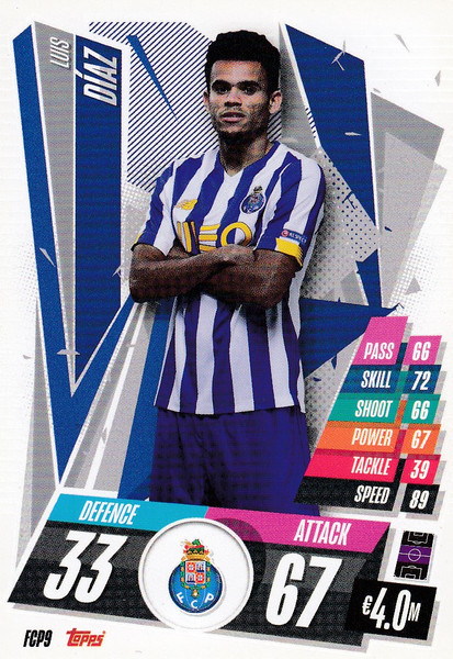 #FCP9 Luis Díaz (FC Porto) Match Attax 2020/21 PORTUGAL EXCLUSIVE RELEASE