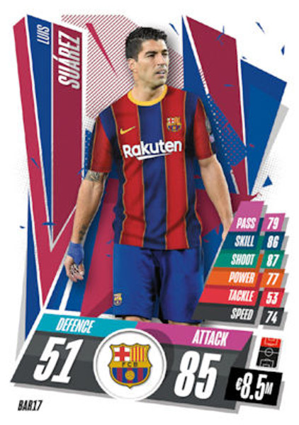 #BAR17 Luis Suarez (FC Barcelona) Match Attax Champions League 2020/21