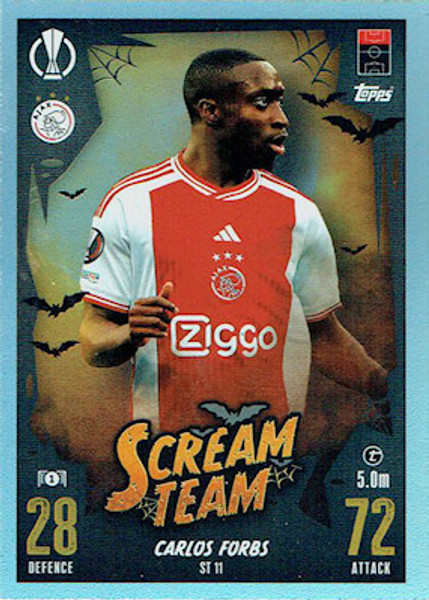 #ST11 Carlos Forbs (AFC Ajax) Match Attax Champions League 2023/24 SCREAM TEAM