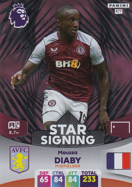 #477 Moussa Diaby (Aston Villa) Adrenalyn XL Premier League 2024 STAR SIGNING