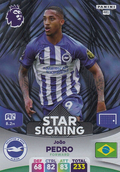 #481 Joao Pedro (Brighton & Hove Albion) Adrenalyn XL Premier League 2024 STAR SIGNING