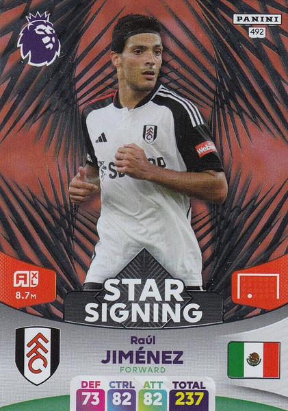 #492 Raul Jimenez (Fulham) Adrenalyn XL Premier League 2024 STAR SIGNING