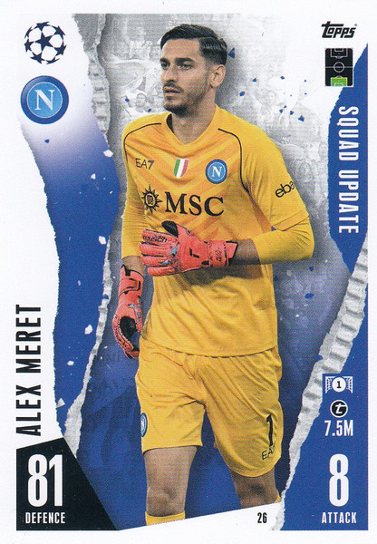 #26 Alex Meret (SSC Napoli) Match Attax EXTRA Champions League 2023/24