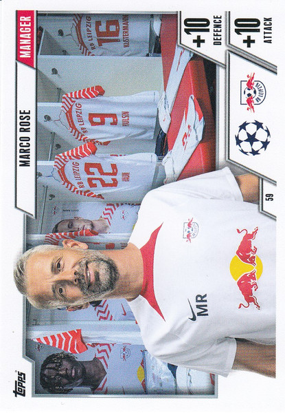 #59 Marco Rose (RB Leipzig) Match Attax EXTRA Champions League 2023/24 MANAGER