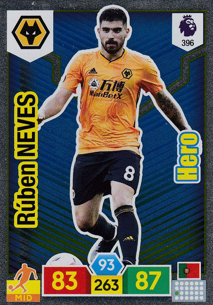 #396 Ruben Neves (Wolverhampton Wanderers) Adrenalyn XL Premier League 2019/20 HERO