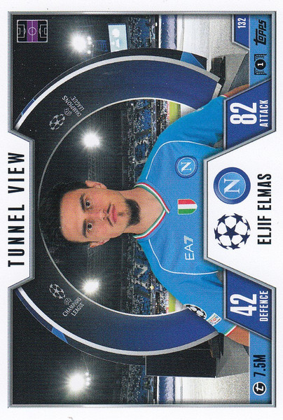 #132 Eljif Elmas (SSC Napoli) Match Attax EXTRA Champions League 2023/24 TUNNEL VIEW