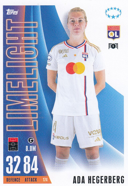 #174 Ada Hegerberg (Olympique Lyonnais) Match Attax EXTRA Champions League 2023/24 UWCL LIMELIGHT