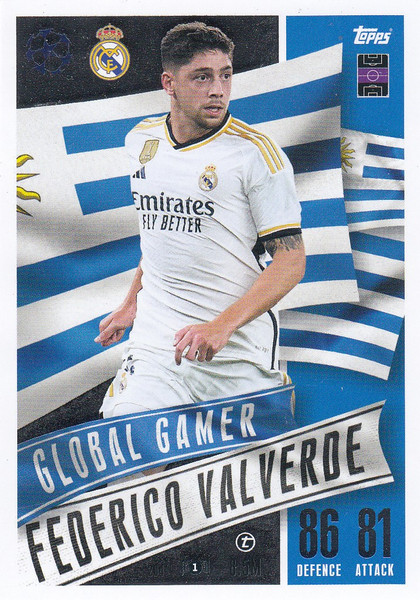 #204 Federico Valverde (Real Madrid CF) Match Attax EXTRA Champions League 2023/24 GLOBAL GAMER